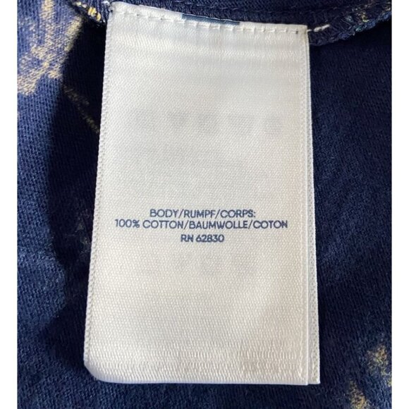 Lands End Dress Cover Up Drop Waist Pockets Navy Blue Green Pink Tropical M 10 - Picture 4 of 4